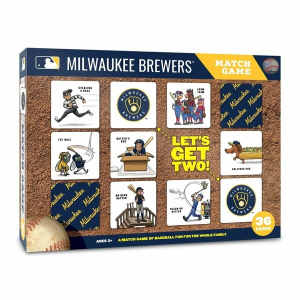 Youthefan MLB Milwaukee Brewers Licensed Memory Match Game 2500782